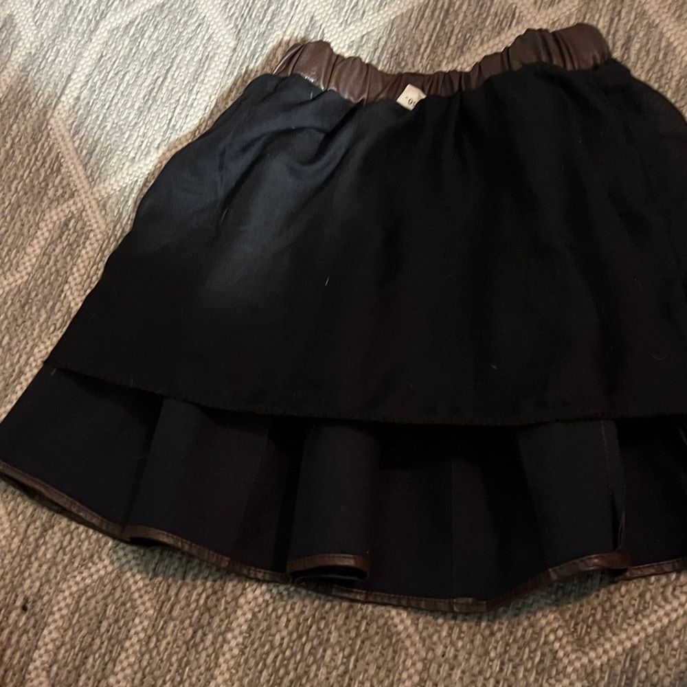 Miss Bella Girl Elegant Brown Pleated Skirt - Picture 3 of 5